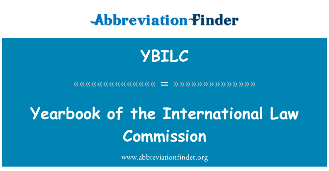 YBILC: Yearbook Suruhanjaya undang-undang antarabangsa