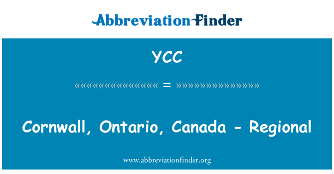 YCC: Cornwall, Ontario, Kanada - regionální