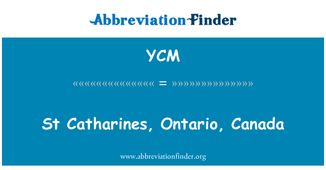 YCM: เซนต์แคเทอรีนส์ Ontario ประเทศแคนาดา