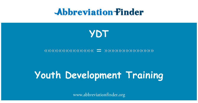 YDT: Youth Development Training