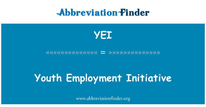 YEI: Jaunatnes nodarbinātības iniciatīvas