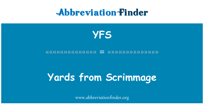 YFS: Yards fra Scrimmage