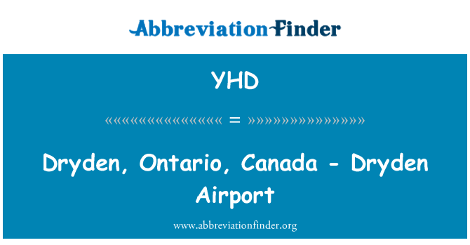 YHD: Dryden, Ontario, Kanada - Dryden Bandara