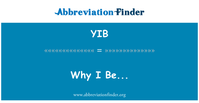 YIB: Proč být...