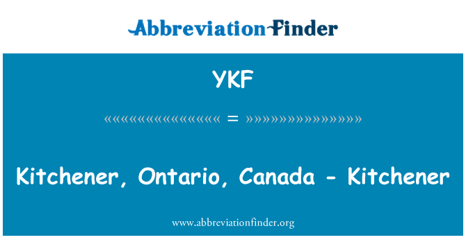 YKF: นคิทเช่นเนอร์ Ontario ประเทศแคนาดา - นคิทเช่นเนอร์