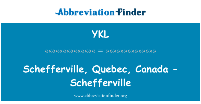 YKL: شيفرفيل، كيبيك، كندا-شيفرفيل