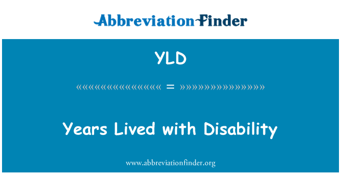 YLD: Years Lived with Disability