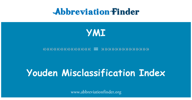 YMI: Youden Misclassification 인덱스