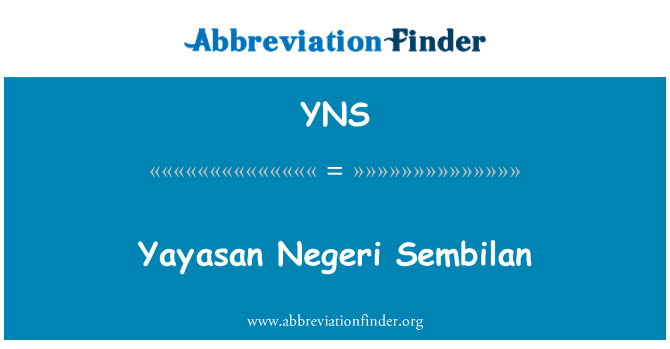 YNS: Yayasan 森美蘭