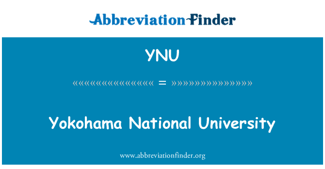 YNU: Yokohama National University