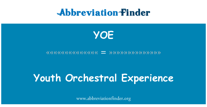 YOE: Pengalaman Orchestral belia