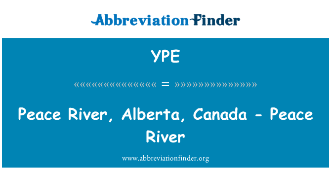 YPE: Peace River, Alberta, Canada - Peace River