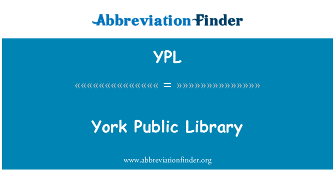 YPL: York Public Library