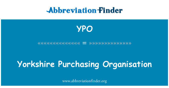 YPO: Yorkshire nákupné organizácie