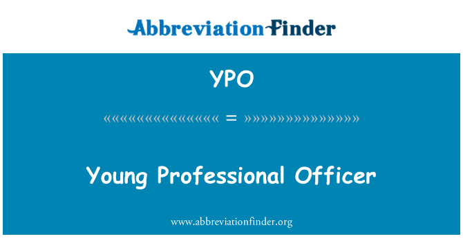 YPO: Young Professional Officer