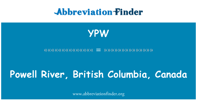 YPW: Powell River, British Columbia, Canada