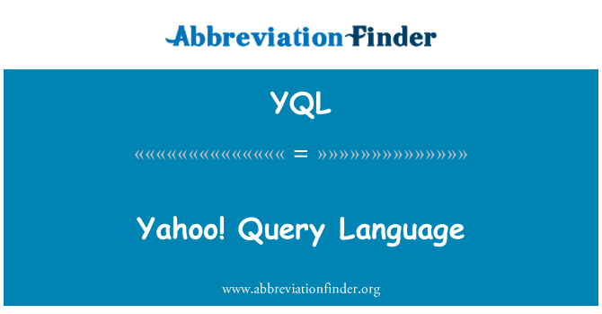 YQL: Yahoo! Query Language