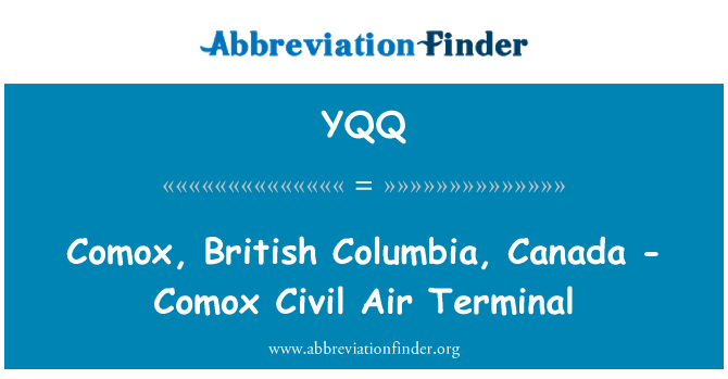 YQQ: Comox, British Columbia, Kanada - Comox civilne Air Terminal