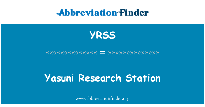 YRSS: Yasuni Research Station