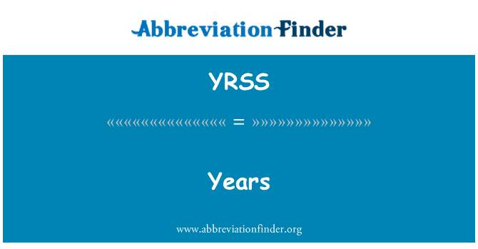 YRSS: Ans