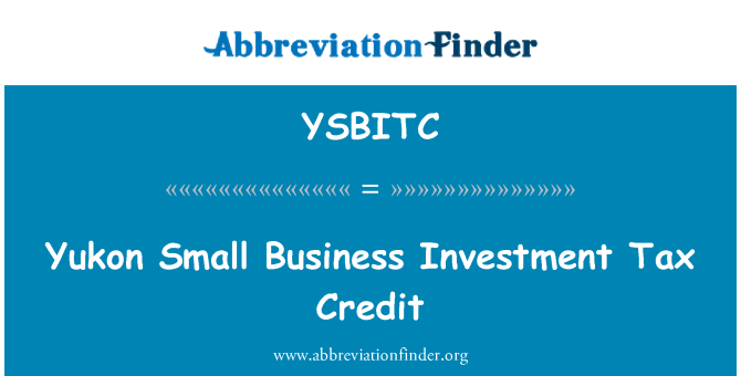 YSBITC: 育空地区小企业投资税收抵免