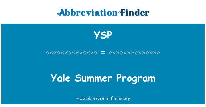 YSP: Yale-Sommer-Programm