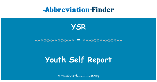 YSR: 青年自我报告