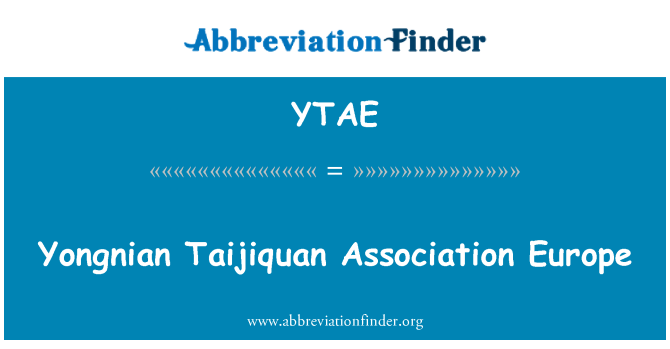 YTAE: Yongnian Taijiquan Association Europe