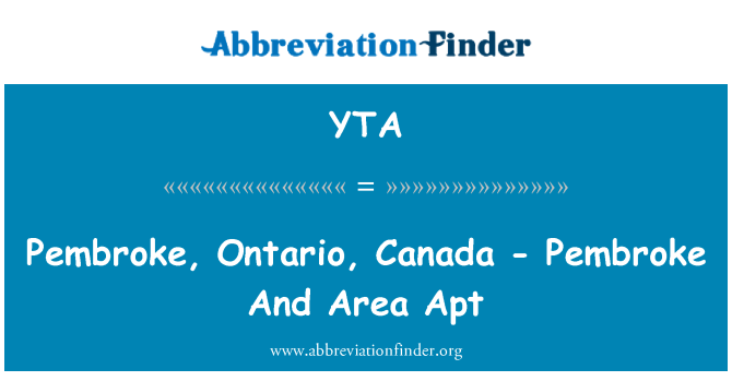 YTA: Pembroke, Ontario, Kanada - Pembroke och området Apt