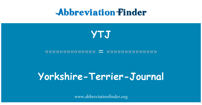 YTJ: Jounal Yorkshire Tèrye