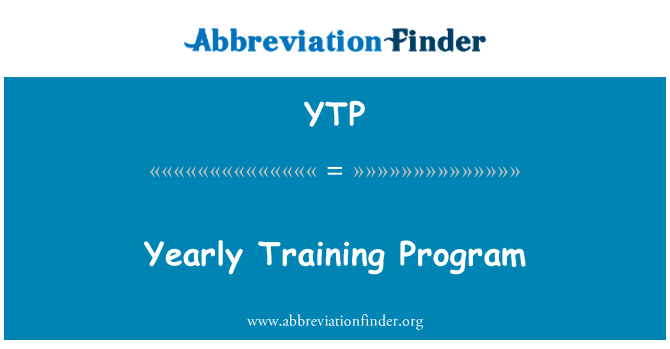 YTP: Programma di formazione annuale