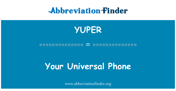 YUPER: Universele telefoon