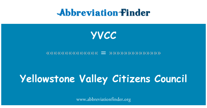 YVCC: Yellowstone Valley sitwayen konsèy