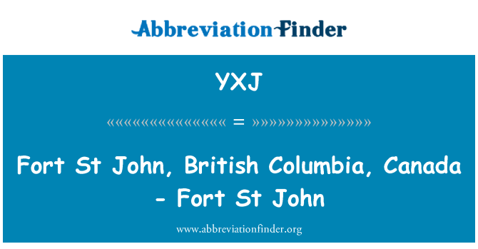 YXJ: Fort St John, British Columbia, Kanada - Fort St John