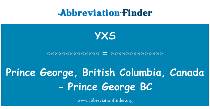 YXS: Prince George, Britanik Columbia, Kanada - Prince George BC
