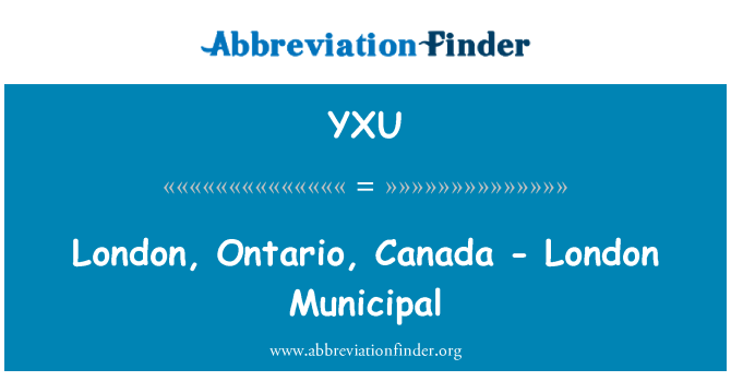 YXU: Londres, Ontário, Canadá - Municipal de Londres