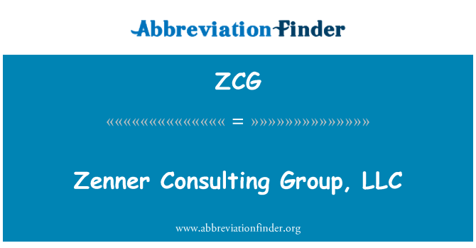 ZCG: Zenner Consulting Group, LLC