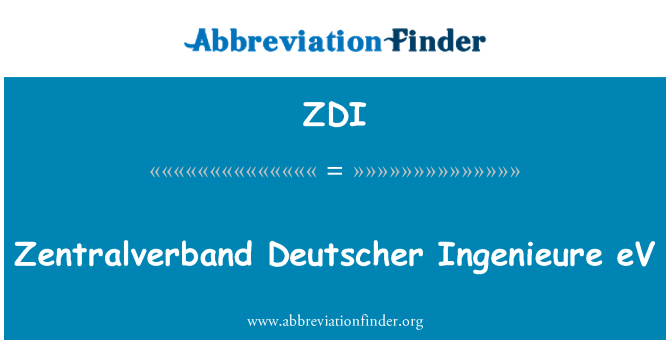 ZDI: EV Ingenieure Zentralverband Deutscher