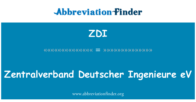 ZDI: Zentralverband 德國 Ingenieure 電動汽車