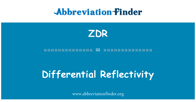 ZDR: Diferencialo atspindžio