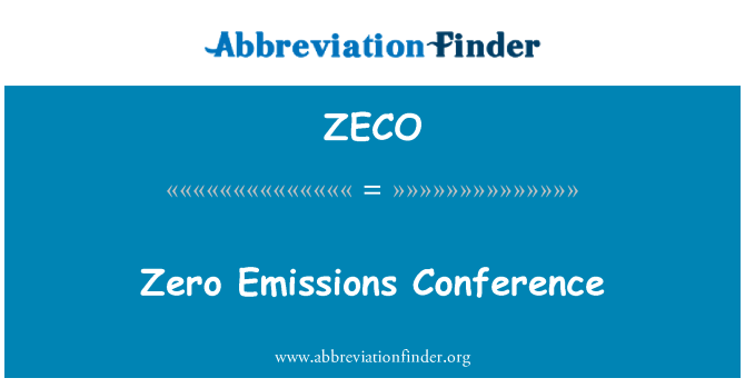 ZECO: Nulové emisie konferencie