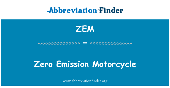 ZEM: Nulové emisie motocyklov