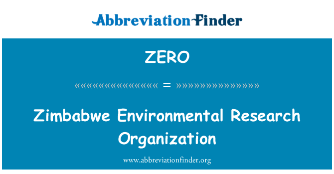 ZERO: Organizzazione di ricerca ambientale dello Zimbabwe