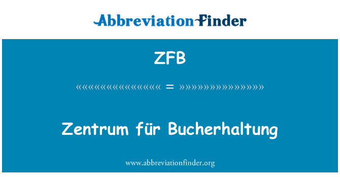 ZFB: 中心 fÃ¼r Bucherhaltung