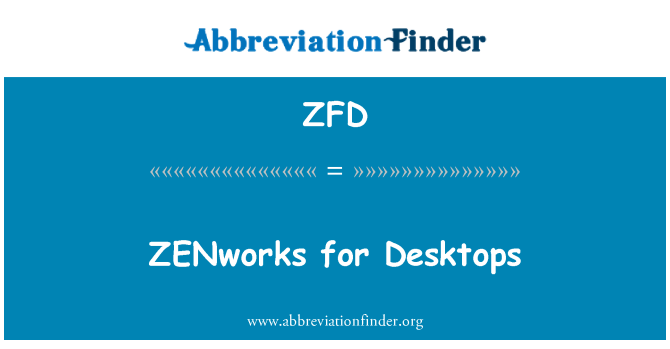 ZFD: ZENworks 데스크톱