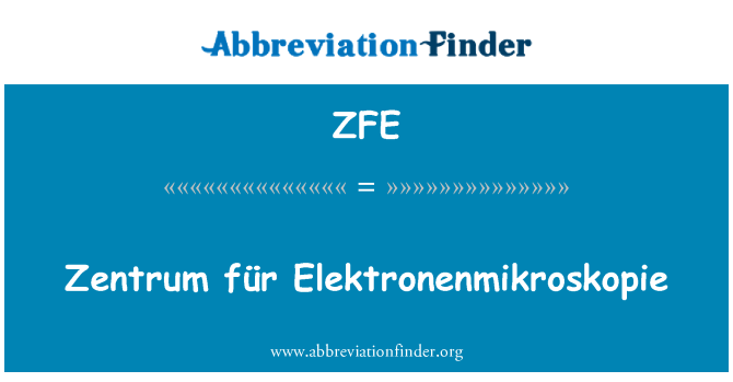 ZFE: Zentrum für Elektronenmikroskopie