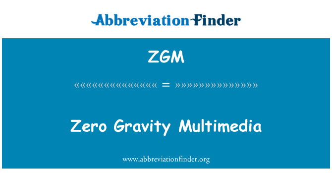 ZGM: Zero Gravity Multimedia