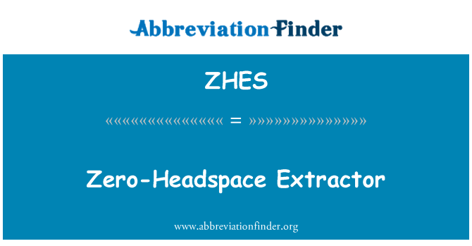 ZHES: Ноль Headspace экстрактор