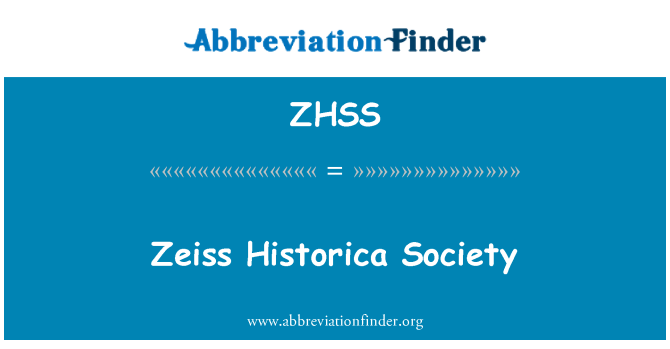 ZHSS: Zeiss Historica visuomenės