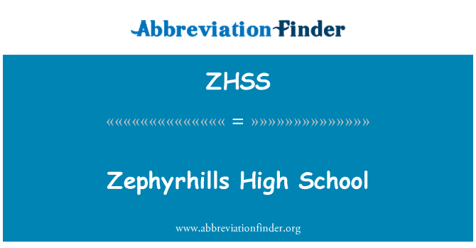 ZHSS: Zephyrhills High School
